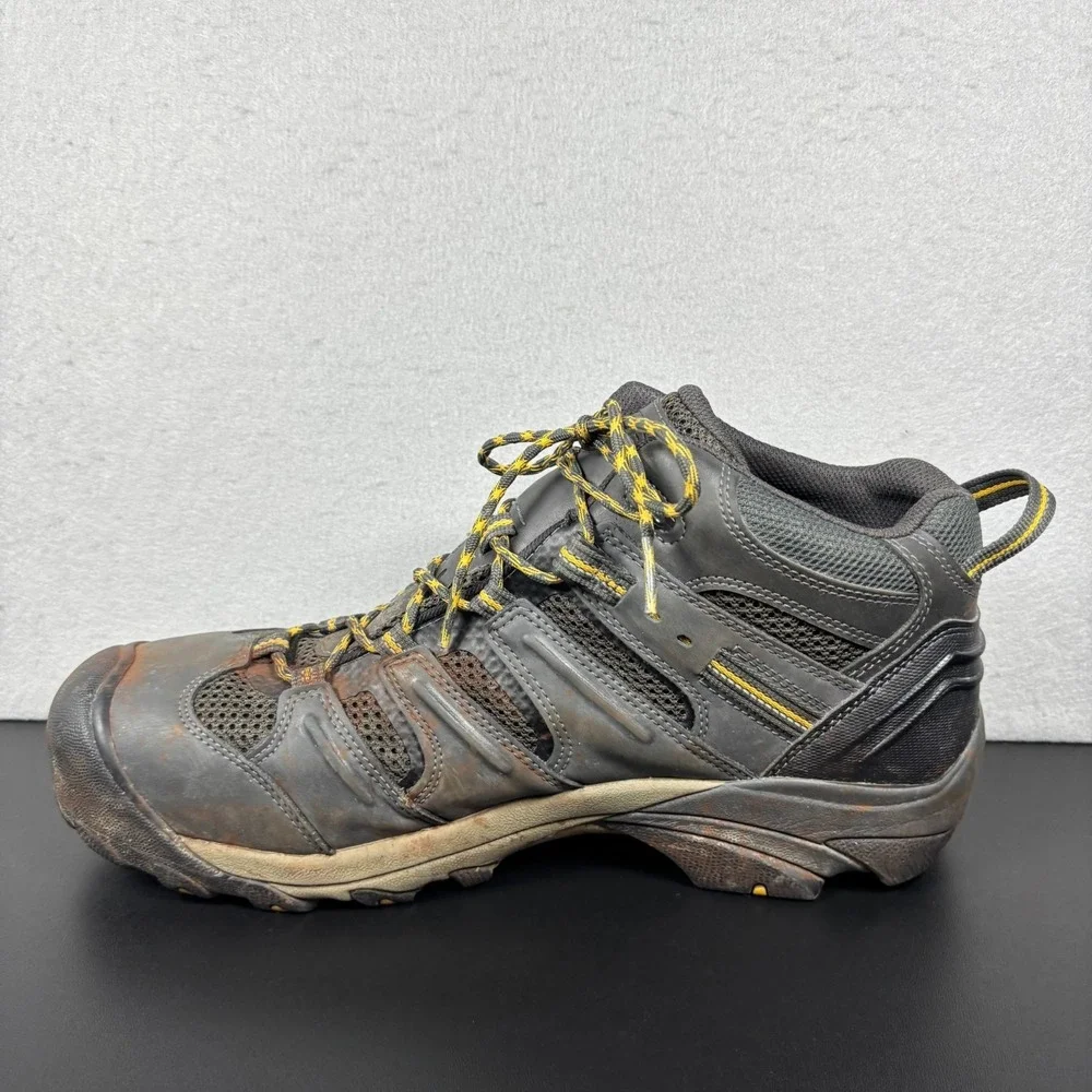 KEEN Lansing Mid Waterproof Steel Toe Hiking Work Boots Men's Size 15D Outdoor